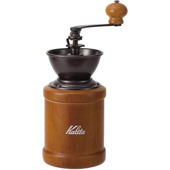 Кофемолка Kalita Деревянная Высокая Стабильность Алюминиевая Жерновая KH-3AM Коричневая #42188