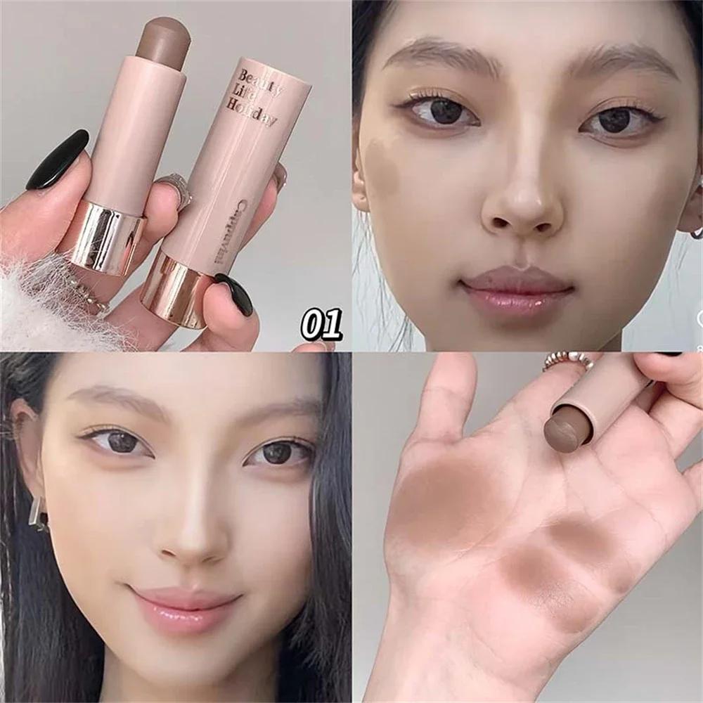 Moisturizing Matte Contour Stick Smooth Lasting 3D Nose Shadow Waterproof Face Highlight Brighten Contour Makeup