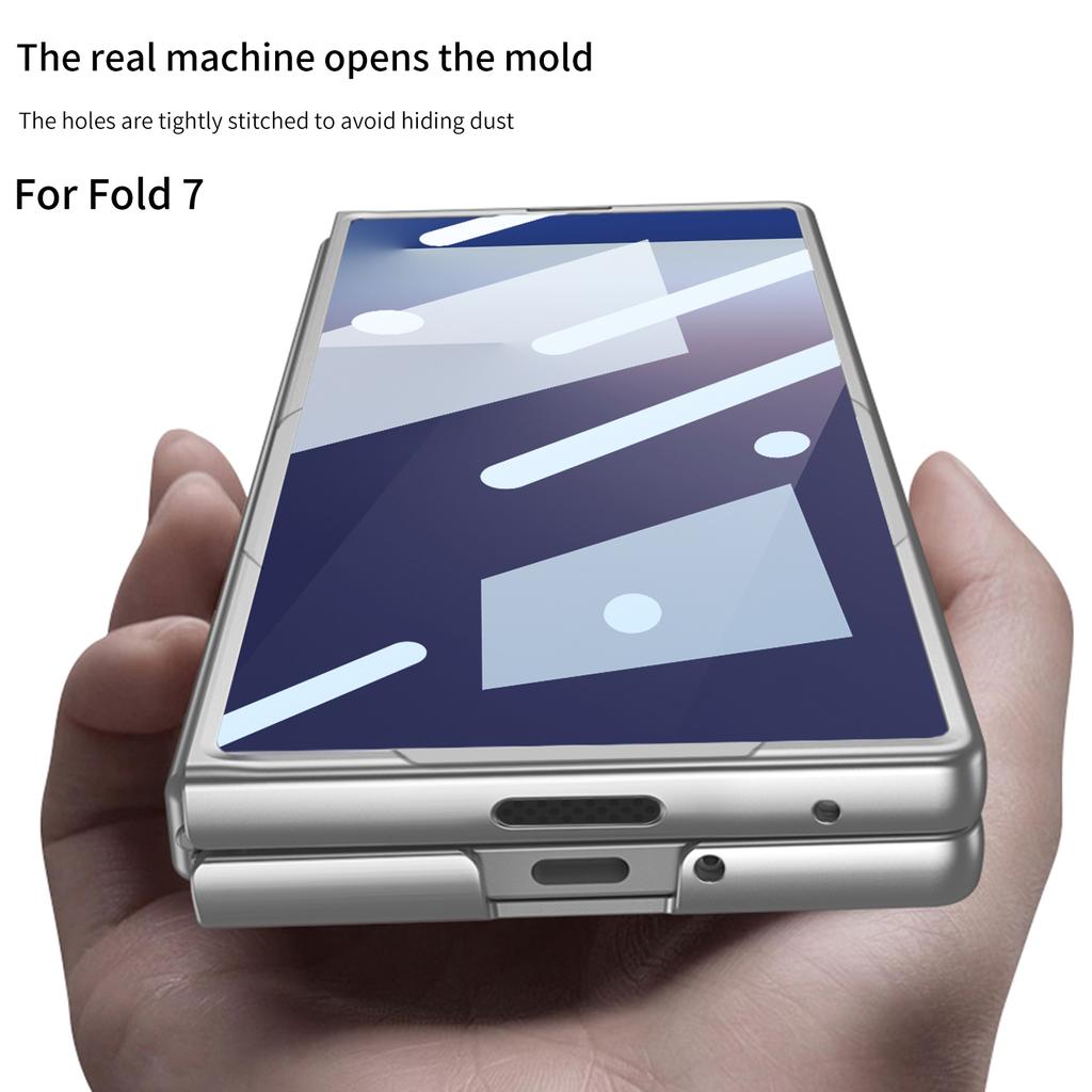Shockproof Armor Plastic Case for Samsung Galaxy Z Fold 7 6 Outer Screen Glass Protective Matte Cover for Galaxy Z Fold 7 Case