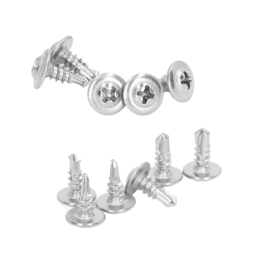 Саморезы из нержавеющей стали 410 с быстрой резьбой и круглой шайбовой головкой для машиностроительной промышленности