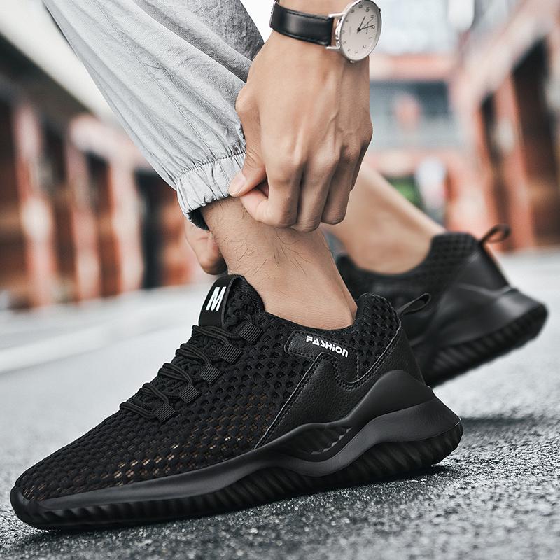 Men's Women's Summer Autumn Casual Shoes Breathable Mesh Fabric Walking Running Sports Trainers Students Jogging Shoes Non-slip for Young