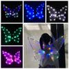 Organza Flower Lighted Wings Cosplay Costume Halloween Costume LED Light Up Glowing Fairy Wings Butterfly Fairy Wings
