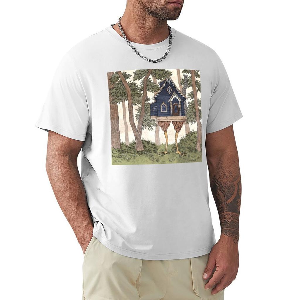 Baba Yagas House 3 TShirt Luxury man Blouse funny gifts mens graphic tshirts hip hop