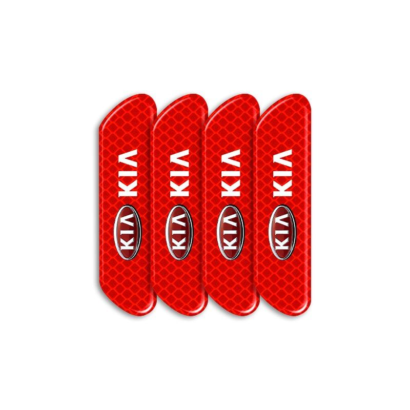 4 шт. Предупреждающая светоотражающая наклейка безопасности на дверь автомобиля 3D наклейка Стайлинг автомобиля Для Kia Ceed Sorento Sportage Niro Optima Picanto Rio Morning Forte K8