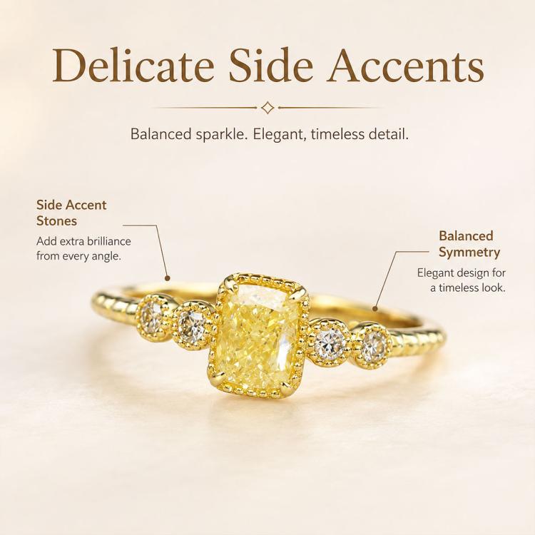 Women Geometric Square Inlaid Cubic Zirconia Ring