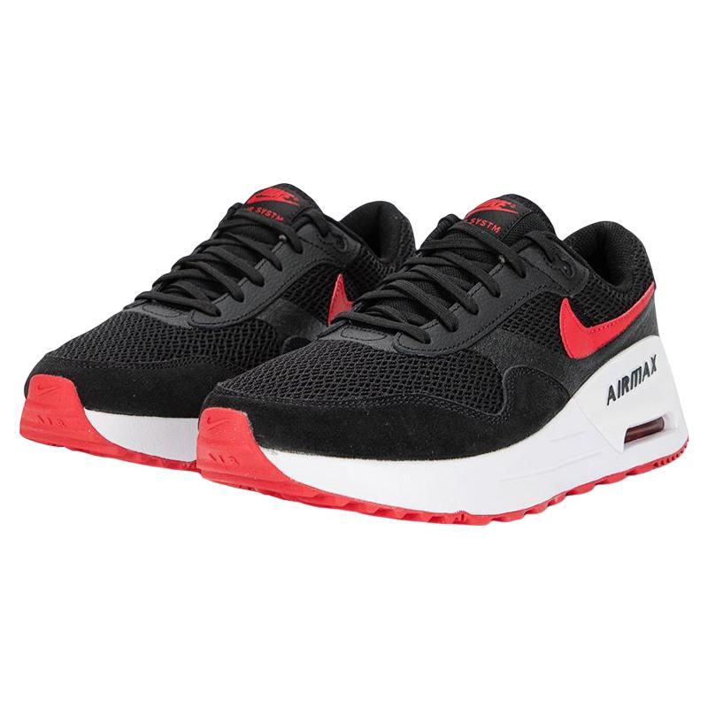 Nike Air Max SYSTM Black University Red Men Sneakers White DM9537-005
