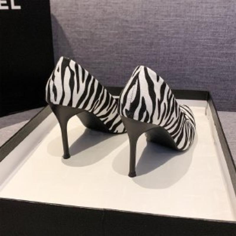 Женские туфли на высоком каблуке, осенняя новинка, полосатые, с острым носком, на шпильке, одинарные, большого размера 43, модная женская обувь