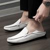 High End Brand Men's Leather Casual Shoes Versatile for Outdoor Commuting Lightweight Flat Shoes Summer New Men's Loafers