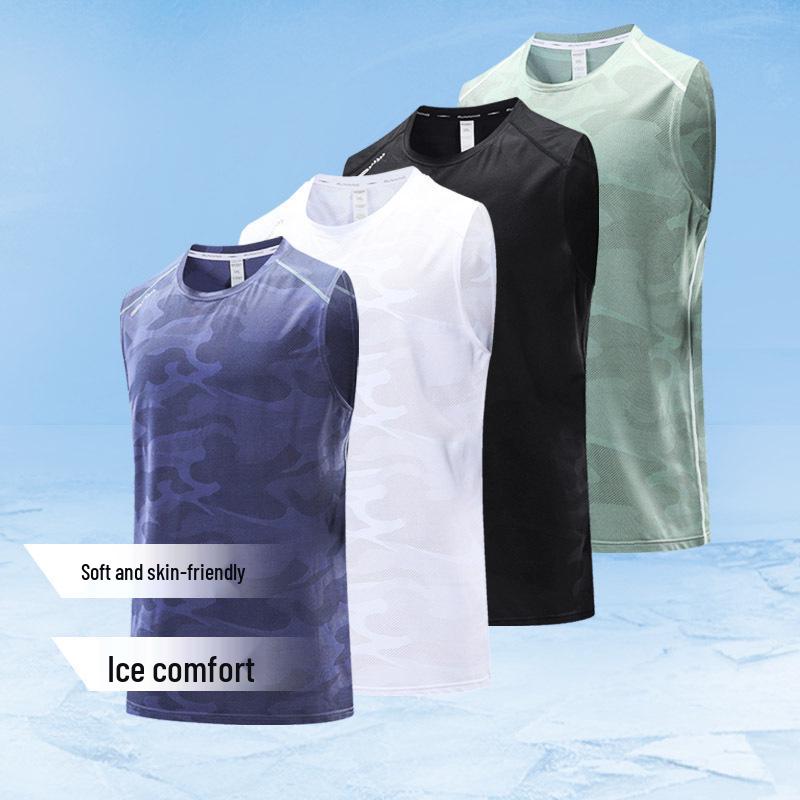 Мужская быстросохнущая спортивная майка без рукавов для летних тренировок и баскетбола