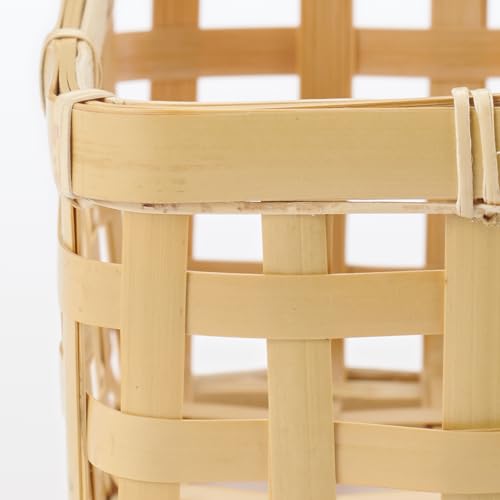 MUJI Bamboo Woven Basket, Natural, Approx. 21cm W x 30cm D x 12cm H, MDC77A2S