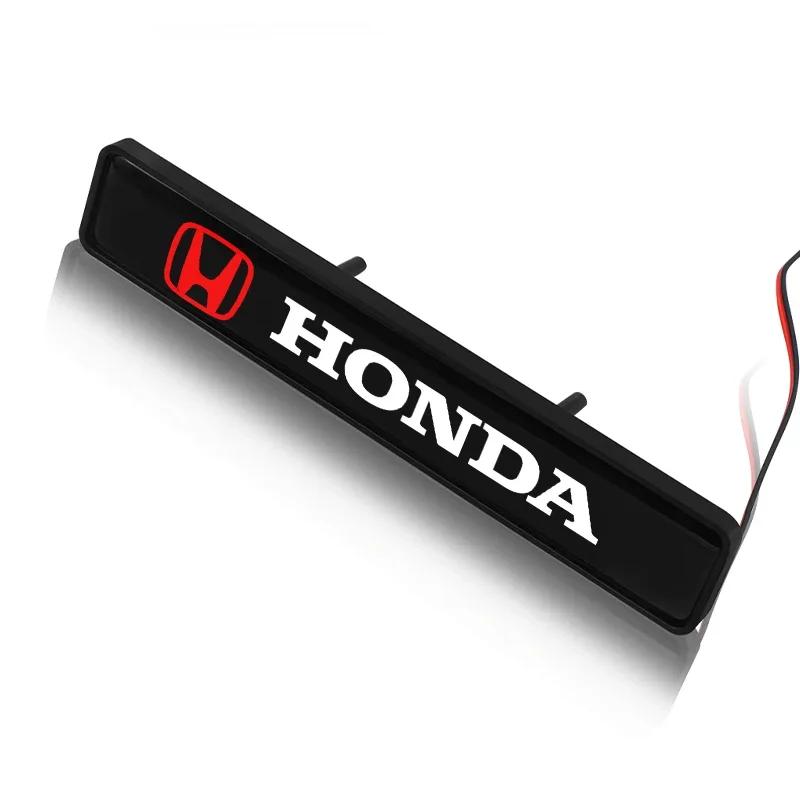 For Honda Car Front Hood Grille Emblem LED Light Grill Decorative Lights For Honda Mugen Power Civic Accords CRV Hrv Jazz CBR VT