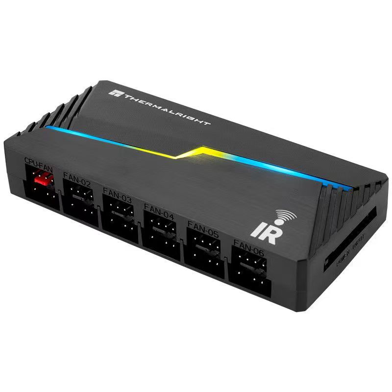 Thermalright ARGB AND FAN HUB X12 IR BLACK&WHITE Supports power supply ARGB lighting interface Supports 12 fans at the same time