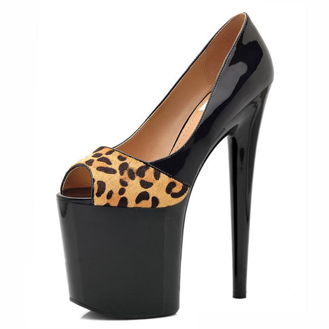 15 см модные туфли-лодочки с открытым носком, водонепроницаемые, с цветовой гаммой, на высоком каблуке, женские сандалии, туфли-источник