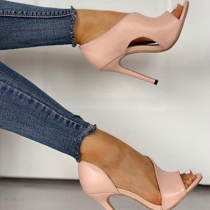 Женские летние босоножки-гладиаторы на тонком высоком каблуке с пряжкой и открытым носком, офисные босоножки с открытым носком, туфли-лодочки для вечеринок, свадебные женские туфли