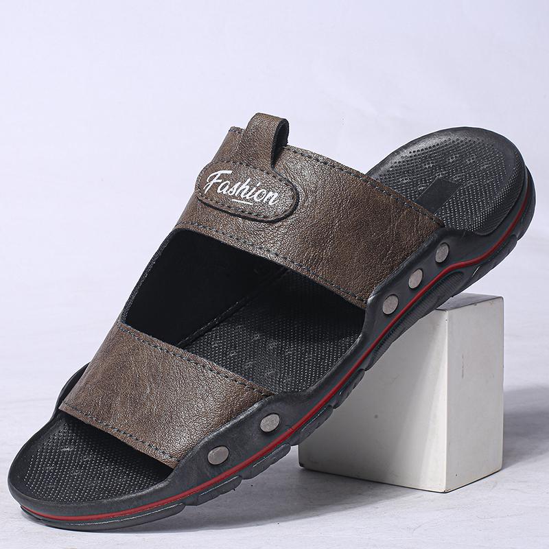 Fashion Men Summer Sandals Youth Slippers Men Design Outside Thick-Soled SandalsHigh Quality Slippers Non-Slip Men Shoes Big Size 48 49