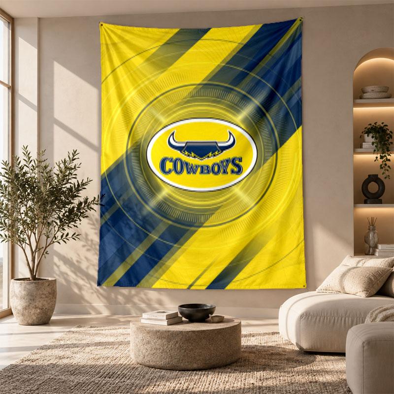 Decorative Tapestry,North Queensland Cowboys Printed Wall Art, Lightweight Wall Hanging For Bedroom Background