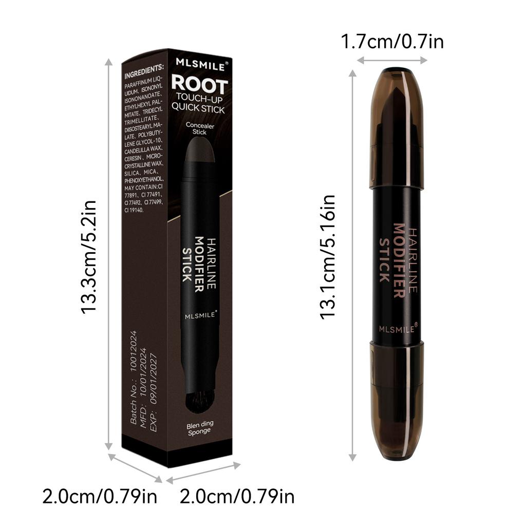 3-цветная кисть для подводки волос, многоцелевой карандаш для контурирования теней, стойкая цветная коррекция, подходит для всех типов кожи