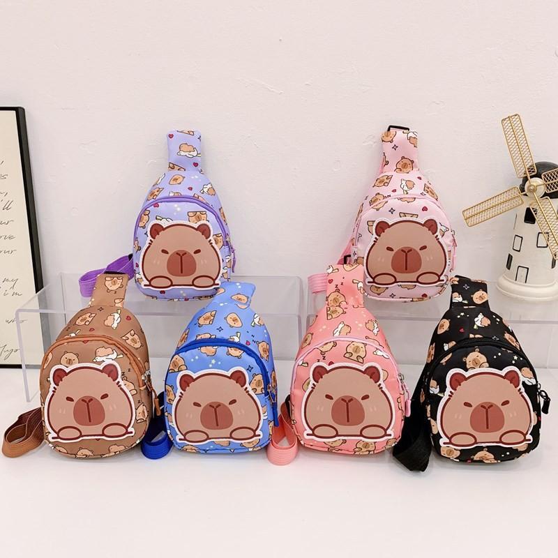 Capybara Shoulder Printed Crossbody Chest Bag Children Outdoor Leisure Wallet