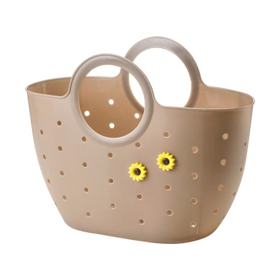 Ручная корзина Портативная сумка-органайзер для душа в ванной комнате с ручками Полая корзина для хранения Сумка для дома Спальни Общежития