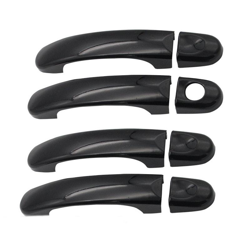 Автомобильная хромированная дверная ручка из углеродного волокна для Volkswagen VW T5 T6 Transporter Caddy 2003 ~ 2015, декоративная накладка, наклейка