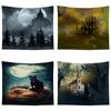 Home Decor Tapestry Halloween Wall Hanging Gothic Printed Tapestry Dorm Room Living Room Wall Decor Backdrop Fabric