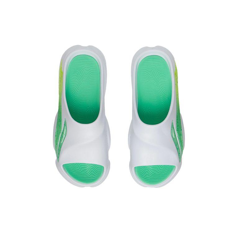 Li Ning Flash 8 Casual Slip Resistant Slide Sandals Men Footwear White Green ABTS009-14