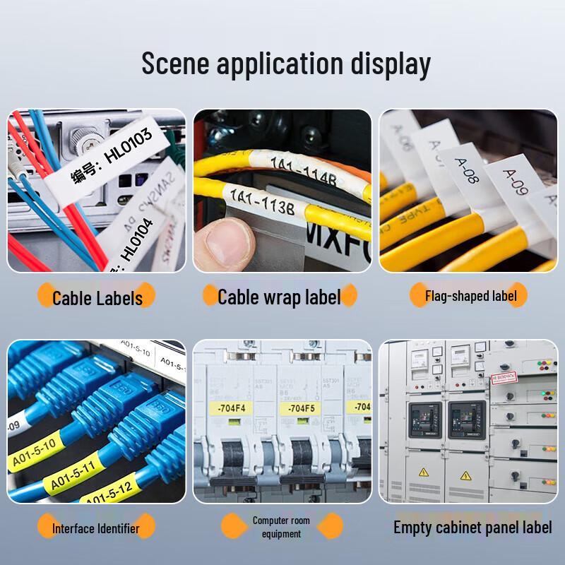 Tie Boshi Cable Marker Thermal Transfer Labels CN plug (adapter included)