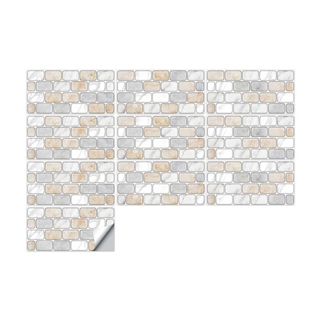 20x10 см современные водонепроницаемые 3D наклейки на плитку, виниловые самоклеящиеся наклейки на стену для дома, кухни, ванной комнаты, наклейки на пленку и палку, 10 листов