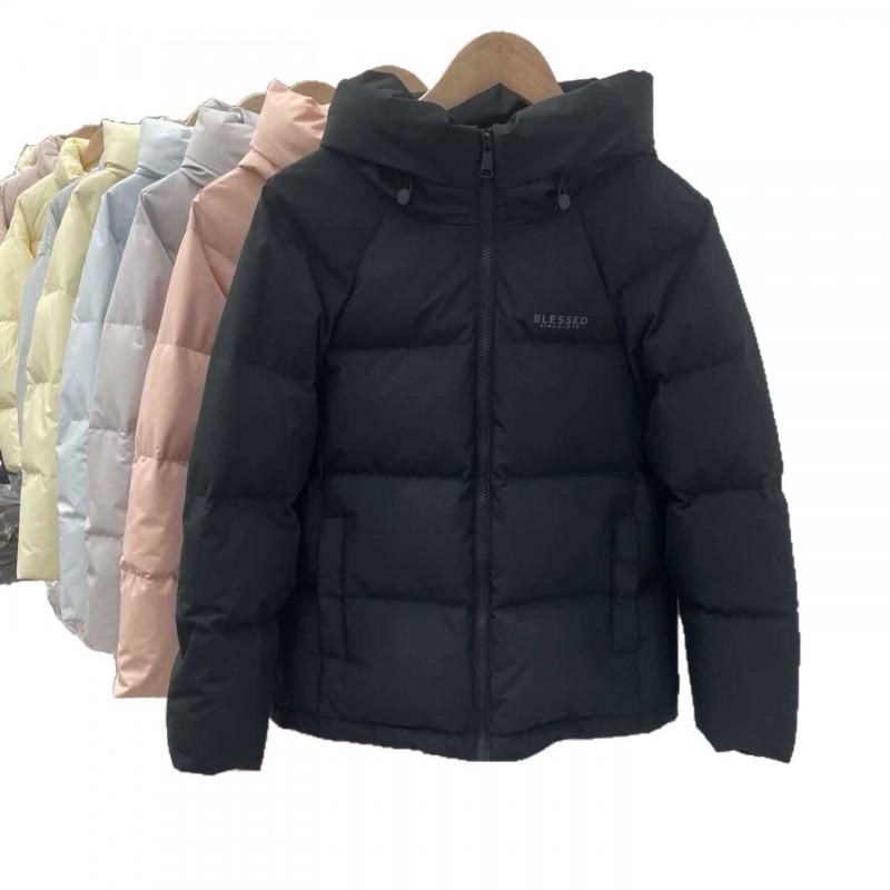 Женская короткая пуховая куртка 95% белый утиный пух с капюшоном теплая плотная уличная куртка зима 2026