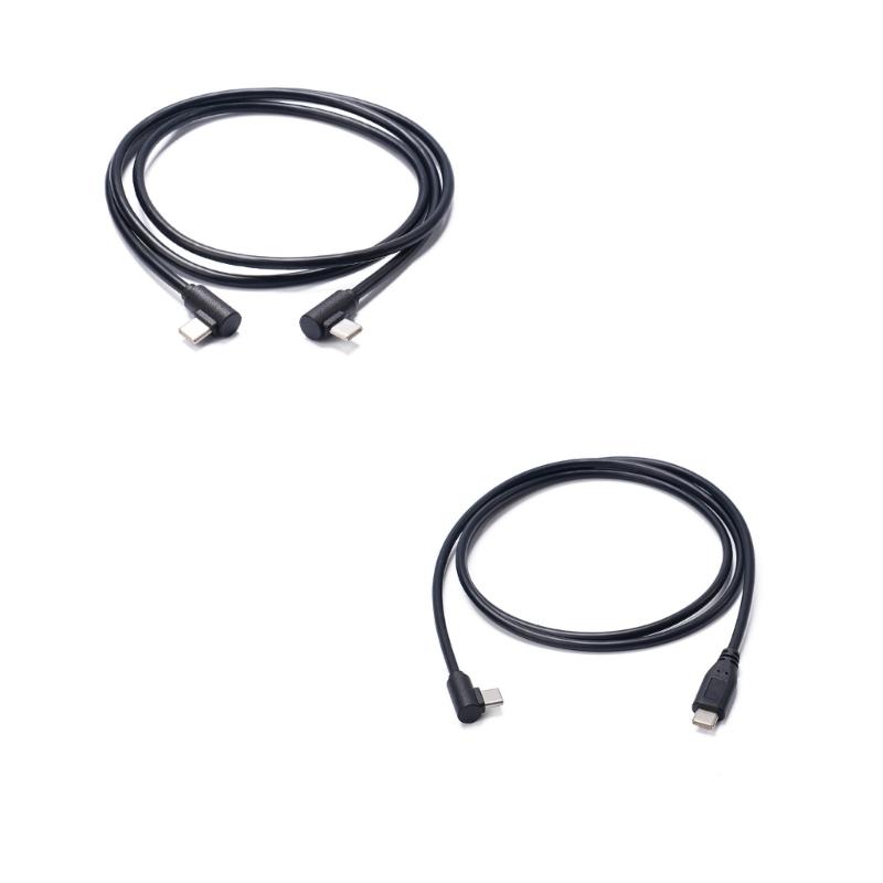 90 Degree Angled Type C Charging Cable 3A Quick Charging Cord For Mobile Phones Gaming Consoles And Portable Electronics