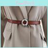 Slim Ladies Leather Waist Belt With Alloy Clasp For Modern Casual And Looks Work
