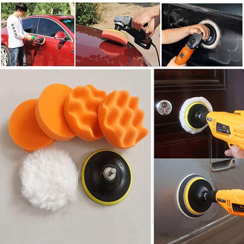 6 Pcs/set Set Kit Car Beauty Polishing Buffer Pad Car Polish Drill Adapter