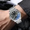 Модные Роскошные Мужские Кварцевые Часы из Нержавеющей Стали с Датой Мужские Часы Водонепроницаемые Светящиеся Деловые Повседневные Мужские Часы Reloj