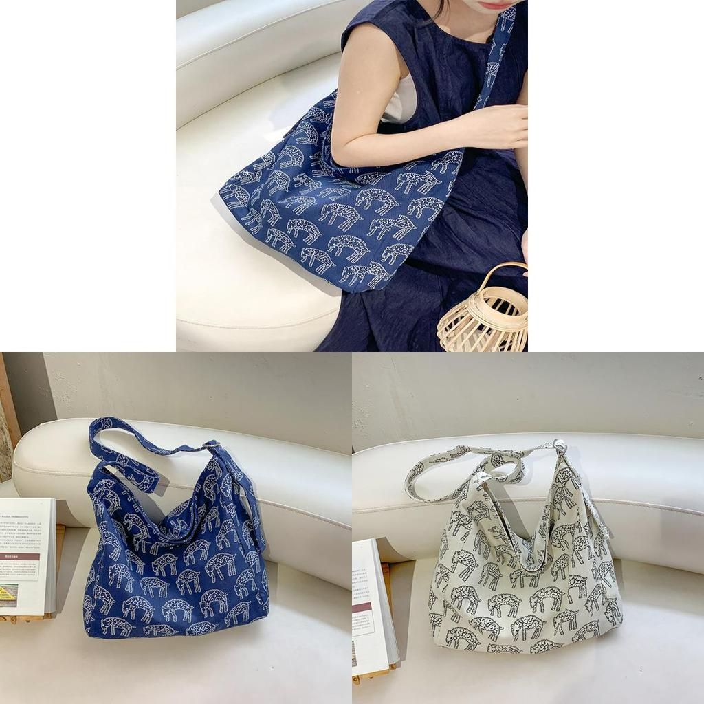 Ethnic Style Tote Bag With Stitching Details For Daily Use