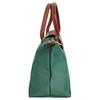 Longchamp Le Pliage Original Минималистичная сумка-тоут для ежедневных поездок Логотип Текстурированный нейлоновый холст и кожа Пельмень Маленькие женские сумки-тоут Шалфей 1621089P84