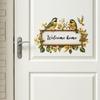 Painted Flower Welcome Signs and Hummingbird Living Room Home Door Decoration and Beautification Stickers