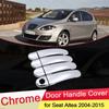 For Seat Altea 2004 2005 2006 2007 2008 2009 2010 2011 2012 2013 2014 2015 Chrome Door Handle Cover Trim Catch Car Accessories