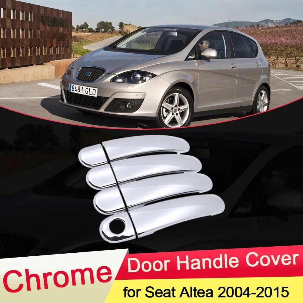 For Seat Altea 2004 2005 2006 2007 2008 2009 2010 2011 2012 2013 2014 2015 Chrome Door Handle Cover Trim Catch Car Accessories