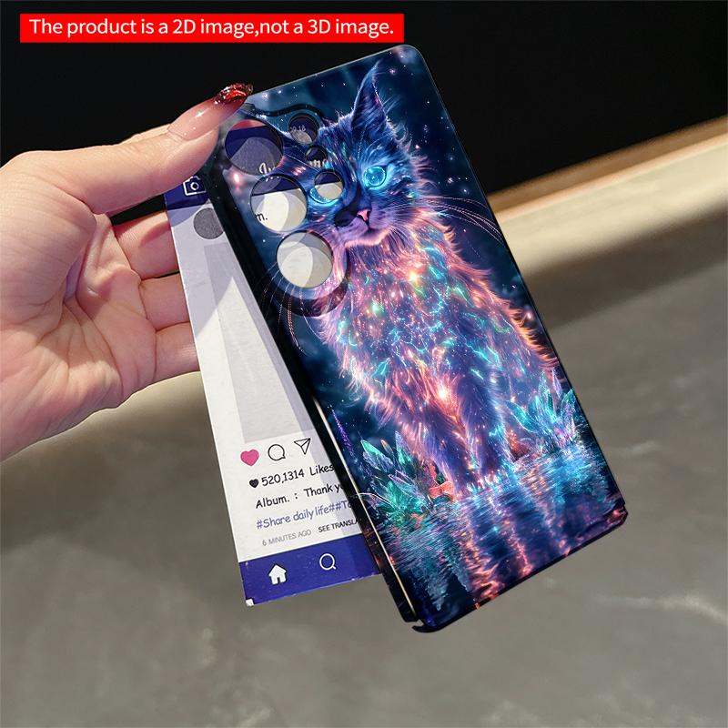 2DFlat Samsung phone case Galactic Cat in Cosmic Pond Applicable to Galaxy S23 S24 S25ULTRA S26 A12 A14 A15 A16 A54 A55