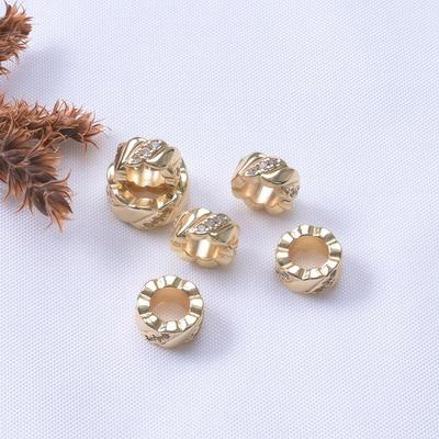 Позолоченные (14K Gold-Filled) Кубические Цирконии-Разделители для Изготовления Украшений своими руками