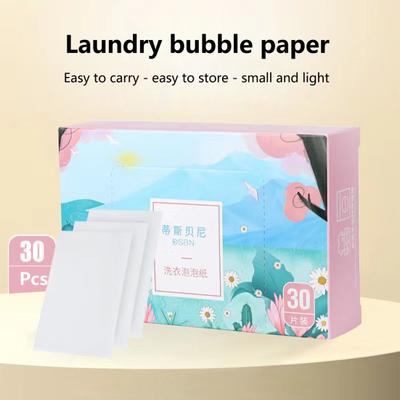 30/50 шт., освежающая ароматическая бумага для стирки с низким содержанием пузырьков, безжидкая нетканая ткань, лист для стирки со свежим ароматом
