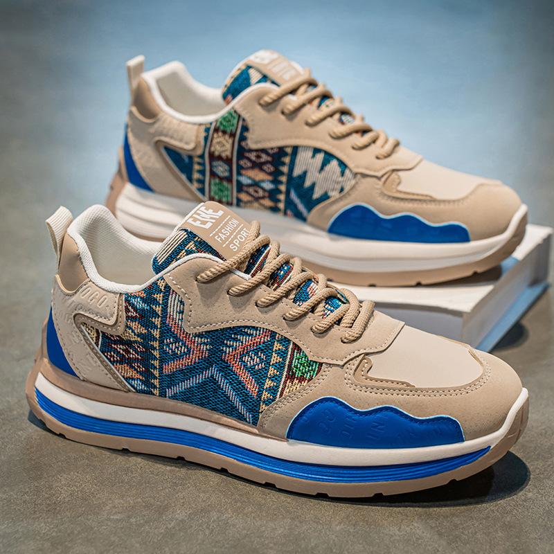 Летняя мужская обувь, новые дышащие подростковые туфли, мужская трендовая универсальная спортивная обувь на платформе, повседневная обувь для бега для папы