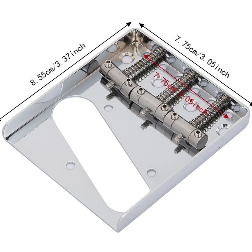 Silver Electric Guitar Bridge Metal Guitar Tailpiece Set Fixed Guitar Bridge For Electric Guitar