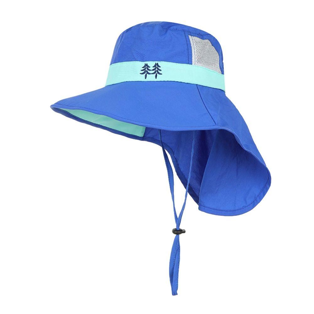 Outdoor Boy Girl Beach Cap Sun Hat Children Bucket Hats Wide Brim Cap UV Protection