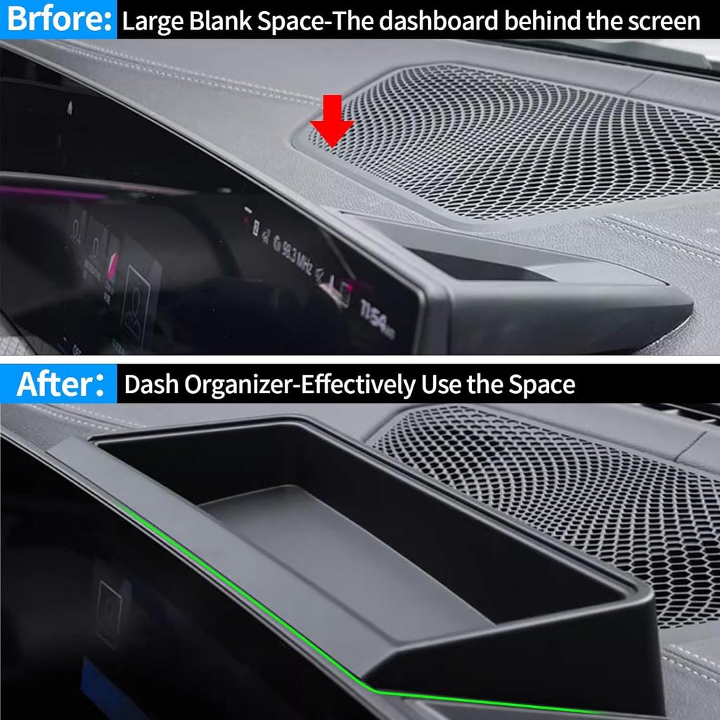 Compatible with Bmw 3 Series/4 Series/i3/i4 Dashboard Container 2023 2024 Rear Touch Screen,Dashboard Storage Box Tray Suitable 3 Series G20/4 Series
