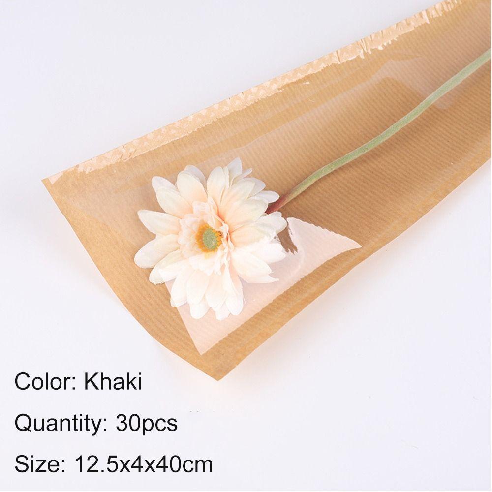 20/30PCS Transparent Bouquet Packing Bag Single Rose Flower Packaging Bag Valentine's Day