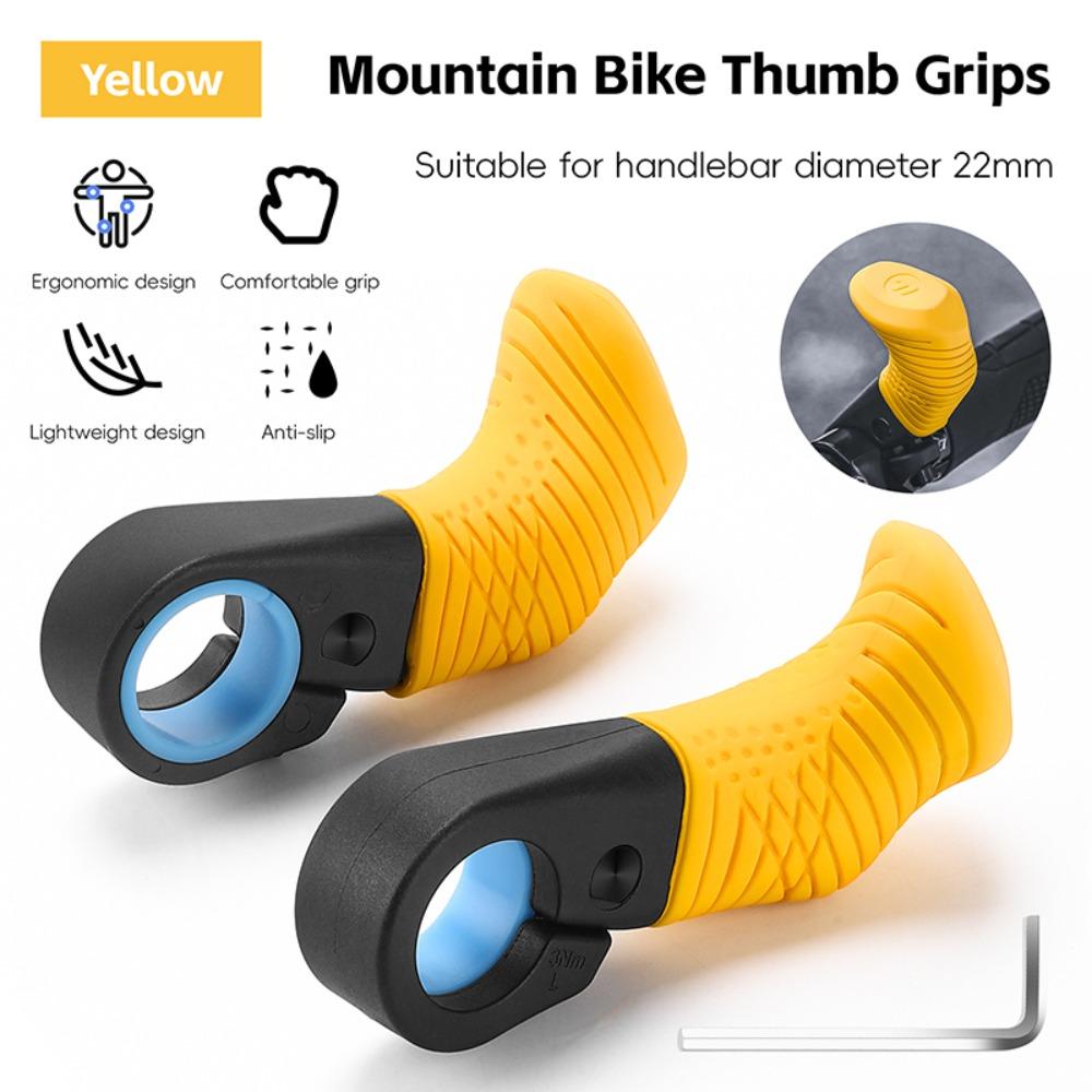 1 Pair Anti-Slip Bicycle Thumb Grips Wear-Resistant Auxiliary Handle Handlebar Rest Mountain Bike