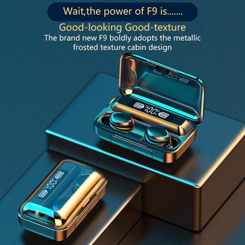 Беспроводная Bluetooth-гарнитура со светодиодной подсветкой и сенсорным дисплеем для упражнений TWS Dual Ear 5.0