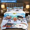 3PCS Vibrant World Of Toca Life Bedding Set 2D Printing (Includes 1 Duvet Cover + 2 Pillowcases Coreless), Bedroom decor,Fan gift