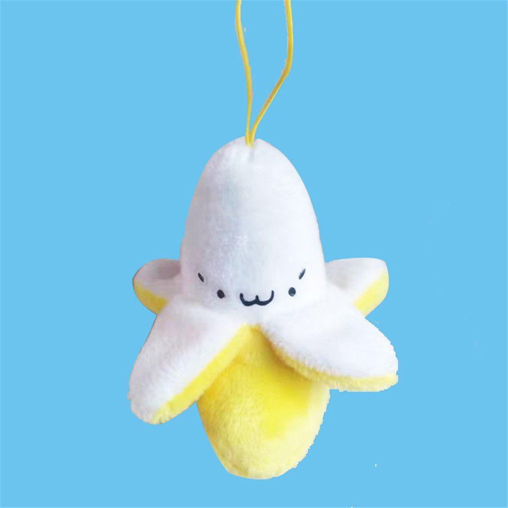 New Bags Phone Pendant Soft Plush Toy Keyrings Banana Pendant Mini Key Chains
